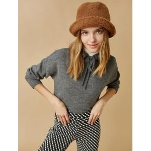 Koton Hoodie met lange mouwen voor dames, antraciet (929), XS