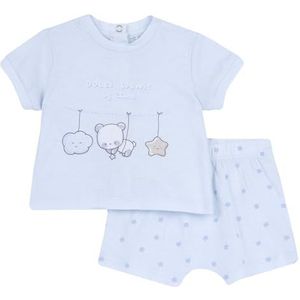 Chicco 2-Delige Set Van T-Shirt En Korte Broek (1) baby-jongens, Azuurblauw, 12M, Design in Italië
