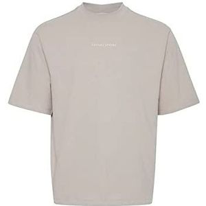 CASUAL FRIDAY Heren CFTue Relaxed Tee w. Logo Center Front T-Shirt, 154503 / Chateau Gray, S, 154503/Chateau Grijs, S