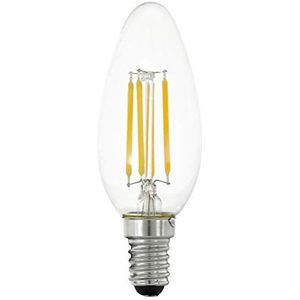 EGLO Edison Ledlamp, E14-fitting, dimbaar, in kaarsvorm, met lichtschakelaar, 4,5 watt (komt overeen met 40 watt), 470 lumen, vintage lamp warmwit, 27