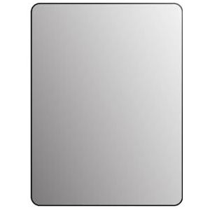 Talos Picasso Design spiegel zwart 60 x 80 cm - met hoogwaardig aluminium frame voor tijdloze sfeer - perfecte badkamerspiegel en wandspiegel