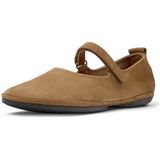 Right - K201365-030 - Ballerina's - Bruin - Leer - Plat - Klittenband - Casual