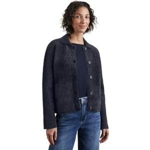 Street One Veergaren cardigan voor dames, blauw (deep blue), 46