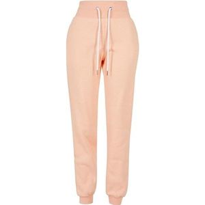 Urban Classics Dames hoge taille kleur zweet broek broek, Papaya Melange, XL, Papaya Melange, XL