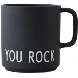 Design Letters Favoriete beker Black YOU ROCK | Porseleinen koffiemok 250 ml