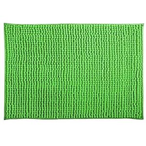 MSV Badkamerkleed/badmat - kleedje voor op de vloer - groen - 60 x 90 cm - Microvezel - anti-slip