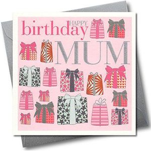 Claire Giles in de zonneschijn gelukkige verjaardag mama presenteert kaart, roze, SUN53
