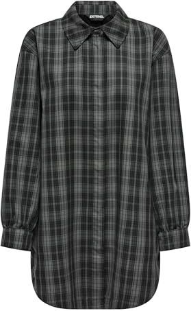 ONLY - Onlimma L/S Ovs Check Shacket - Damesjas - Grijs