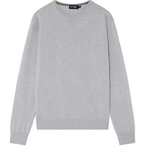 Hackett London Wool Cash Mix Crew Herentrui, grijs (mest 9lx), XXL