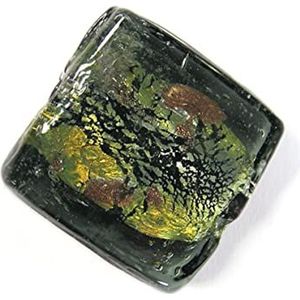 Vierkante glazen kralen groen 2,2 x 2,2 x 0,8 cm, 500 g, 500 u, ca.