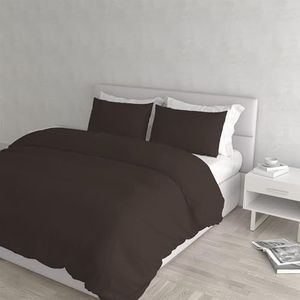 Italian Bed Linen Elegant beddengoed voor tweepersoonsbed, bruin
