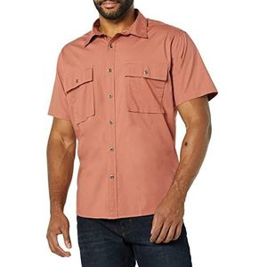 Amazon Essentials Heren Standard-Fit Korte Mouw Twee-Pocket Utility Shirt (Previously Goodthreads), Klei, Small