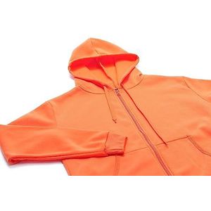 Fumo Gebreide hoodie voor heren, met ritssluiting, polyester, oranje, maat M, oranje, M