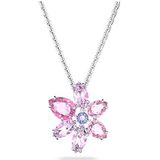 Swarovski Gema hanger, Verschillende slijpvormen, Bloem, Roze, Rodium toplaag