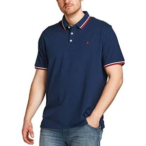 JACK&JONES PLUS JJEPAULOS Polo SS Noos PS Hemd, Marineblauw Blazer, 7XL