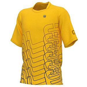 Alé Cycling Heren MTB Visual shirt met korte mouwen, geel, medium