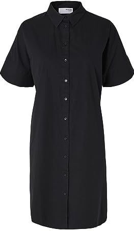 SELECTED FEMME Blousejurk voor dames, katoen, zwart, 38