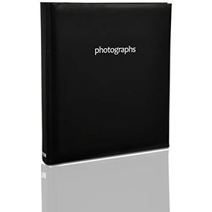 ARPAN insteekalbum boekgebonden memoalbum voor 200 foto's 10 x 15 cm (zwart), 23 x 23 cm