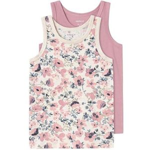 ONLY & SONS Nmftank Top voor meisjes, 2p Nostalgia Flower Noos, Nostalgia Rose, 110