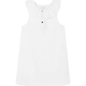 Gocco Witte jurk met ruche-hals, voor meisjes, Gebroken wit, 5 Jaren