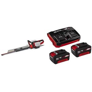 Einhell Accu Heggenschaar Ge-Ch 36/65 Li-Solo Power X-Change (2X 18 V, Zonder Accu En Lader), rood/zwart & Originele Einhell Power X-Change Starter Kit, Accu en Oplader, 18 V, Zwart/Rood