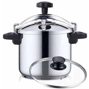 Watio Wave Kookpan van roestvrij staal, 10 liter, met draaiventiel, ideaal voor snel koken en duurzaam