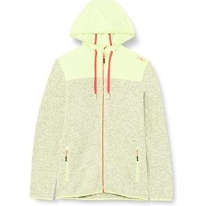 CMP Dames Hoodedjacquard gebreide jas met twee verschillende kleuren WOMAN JACKET FIX HOOD