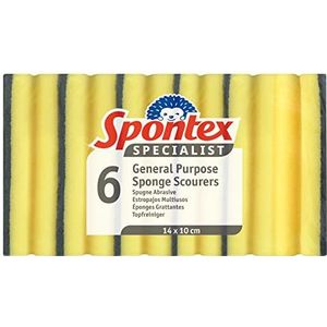 Spontex Specialist spons schuurmachine voor algemeen gebruik (Pack van 6)