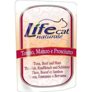 Life Cat 10124 Tonijnzak, rundvlees en ham, 70 gram