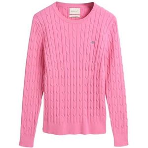 GANT Stretch katoenen kabel C-hals, roze (candy pink), XXL
