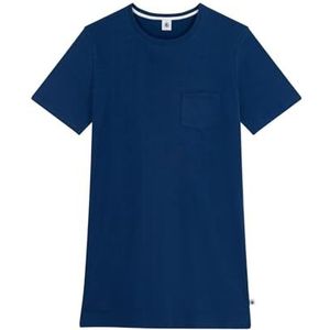 Petit Bateau Nachthemd met korte mouwen voor dames, Blauw, L