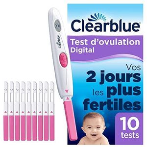 Clearblue Digitale ovulatietest, helpt je bij het ontwerpen, het is aangetoond, 1 digitaal apparaat en 10 tests