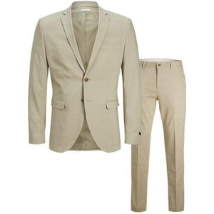 JACK & JONES JPRSOLARIS Check Suit, Travertine/checks: super slim fit, 52