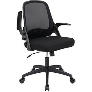 COSTWAY Bureaustoel, zwart, 63 x 63 x 92,5-102,5 cm