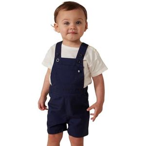 Petit Bateau Korte tuinbroek voor babyjongens, Blauw, 12 Maanden