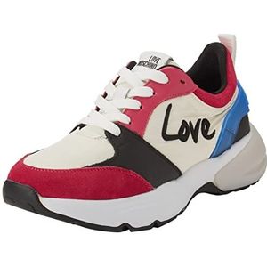 Love Moschino Sneakerd.sporty50 Nylon + Crosta+Vit, sneakers voor dames, Meerkleurig, 40 EU