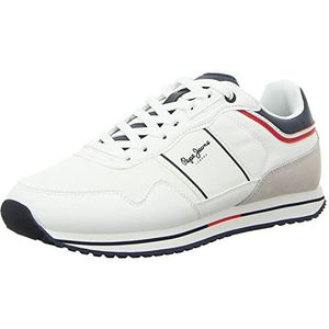 Pepe Jeans Heren Tour Club Basic-ss23 Sneaker, Wit, 46 EU