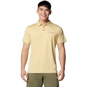Columbia Men's Tech Trail Utility Polo, Technical Polo Shirt, Sand Dune Heather, XL