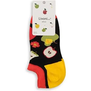 Livoni Apples-43-46 Lage sokken, meerkleurig, L, Meerkleurig, L