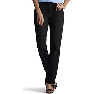 LEE Women's Missy Relaxed Fit All Cotton Straight Leg Jean, Black, 16 Long