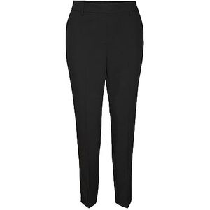 VERO MODA Dames VMZELDAMAYA MR Tapered Pant, Zwart, 38/32, Schwarz, 38W x 32L