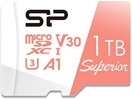 SP Silicon Power 1TB Micro SD-kaart U3 Nintendo-Switch Compatibel, SDXC microsdxc Hoge snelheid MicroSD-geheugenkaart met adapter