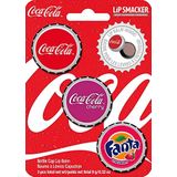Lip Smacker - Coca-Cola Collectie - Set van 3 Lipbalsems - Classic Coke - Cherry Coke - Fanta Aardbei