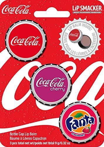 Lip Smacker - Coca-Cola Collectie - Set van 3 Lipbalsems - Classic Coke - Cherry Coke - Fanta Aardbei