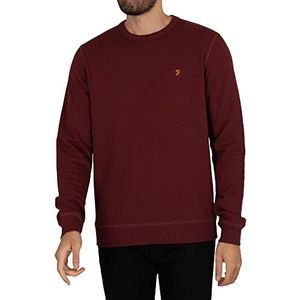 Farah Tim Crew sweatshirt, rood marl, heren