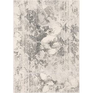 AGNELLA Harmony Bloom Tapijt - Tapijt 100% wol geweven met Wilton-technologie Modern Vintage Retro 133 x 180 albast