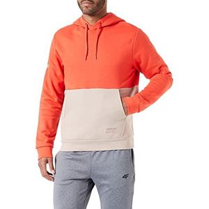 4F H4Z22-BLM027 sweatshirt, oranje neon, XXL voor heren, Oranje Neon, XXL