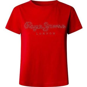 Pepe Jeans Dames RYLEIGH T-shirt, Rood (ROOD), S, Rood (rood), S