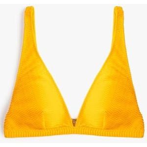 Koton Dames dikke strappy tissued triangle bikini top zwembroek, oranje (203), 36