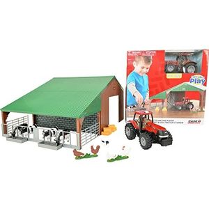 Britains 1:32 boerderijset met case tractorspeelgoed, verzamelbare boerderijset speelgoed voor kinderen, speelgoedtractor, compatibel met boerderijspeelgoed op schaal 1:32, voor verzamelaars en